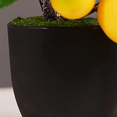 Wnvivi Artificial Lemon Tree Topiary, Fake Lemon Tree Plastic Lemon Tree Bonsai Green Plant Potted Artificial Plants In Pots For Bathroom Shop Office Table, Yellow 3 Wnvivi Artificial Lemon Tree Topiary, Fake Lemon Tree Plastic Lemon Tree Bonsai Green Plant Potted Artificial Plants In Pots For Bathroom Shop Office Table, Yellow - Image 3