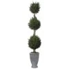 Uttermost Green Cypress Triple Topiary 43" High Faux Plant In Gray Pot 6 Uttermost Green Cypress Triple Topiary 43" High Faux Plant In Gray Pot -Green Leaf Store 316MKlHKOrS