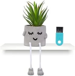 Iuuidu Artificial Potted Plant, Faux Succulent In Pot Emotional Cement Potted Plant Animated Artificial Succulents Decor For Home Living Room Bedroom And Office（Shy） -Green Leaf Store 31IdRCDDhnL. AC