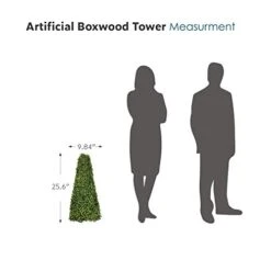 ECOOPTS 1 Piece Artificial Boxwood Trees UV Resistant Decorative Buxus Tower, Topiary Fake Tree Plant Decoration For Home Garden Indoor Outdoor 16 ECOOPTS 1 Piece Artificial Boxwood Trees UV Resistant Decorative Buxus Tower, Topiary Fake Tree Plant Decoration For Home Garden Indoor Outdoor -Green Leaf Store 31UDDDFM0rL