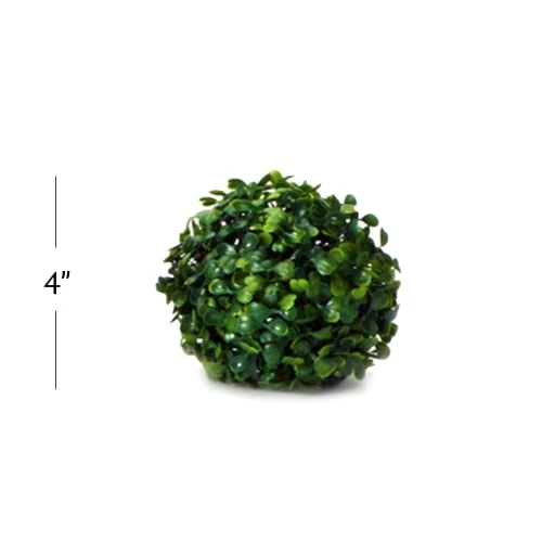 ELITE FLORAL Boxwood Topiary Ball – Artificial Topiary Plant For Weddings, Parties, Home Decoration, Topiary Substitution, Indoor Artificial Plant Ball – 4” Diameter – Green 2 ELITE FLORAL Boxwood Topiary Ball – Artificial Topiary Plant For Weddings, Parties, Home Decoration, Topiary Substitution, Indoor Artificial Plant Ball – 4” Diameter – Green - Image 2