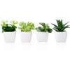 Artificial Succulent Plants Fake Succulent Plants Artificial Faux Succulents 4pcs Mini Potted Succulents For Home Office Room Decoration (Green) -Green Leaf Store 31dh7m8kZkS