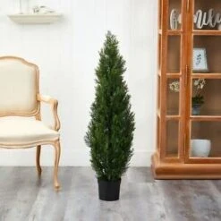 One 3 Foot Outdoor Artificial Cedar Topiary Tree Potted Plant 6 One 3 Foot Outdoor Artificial Cedar Topiary Tree Potted Plant -Green Leaf Store 31j5SZrpjcL