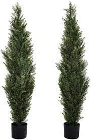 Two 4 Foot Artificial Topiary Cedar Trees Potted Indoor Outdoor Plants 3 Two 4 Foot Artificial Topiary Cedar Trees Potted Indoor Outdoor Plants - Image 3