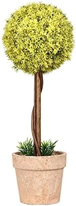 OAutoSjy Artificial Ball Shaped Tree Artificial Plants Potted Fake Topiary Single Ball Tree In Pot Simulation Plastic Faux Flower Ornament Tabletop Decorative Home Indoor Outdoor Decor, White Type 1 10 OAutoSjy Artificial Ball Shaped Tree Artificial Plants Potted Fake Topiary Single Ball Tree In Pot Simulation Plastic Faux Flower Ornament Tabletop Decorative Home Indoor Outdoor Decor, White Type 1 - Image 10