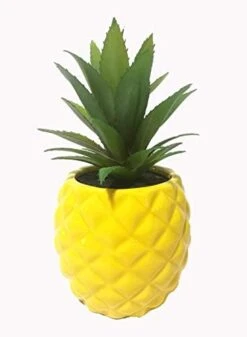 Golden Pineapple Ananas Potted Artificial Succulents Faux Plants Home Office Tabletop Decoration (Gold) -Green Leaf Store 31r46jPOSYL. AC
