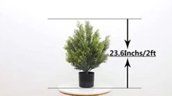 Momoplant 2 Foot Outdoor Artificial Boxwood Garden Torch Shaped Topiary Artificial Topiaries Bushes Potted Fake Plants Company Procurement Outdoor/Indoor Decor（Set Of 2） -Green Leaf Store 31rN85PJO7S