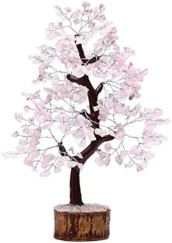 Seven Chakra Gemstone Tree Of Life - Crystal Tree Artificial Bonsai Tree Feng Shui Money Tree Plant Indoor Reiki Supplies Healing Crystal For Spiritual Energy Wiccan Meditation Gifts (Golden Wire) -Green Leaf Store 411K9UGpG S. AC