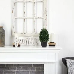 Nearly Natural 13” Boxwood Topiary Artificial UV Resistant (Indoor/Outdoor) Silk Plants Green -Green Leaf Store 411yBTfAB6L