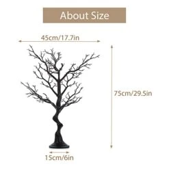 Sziqiqi Black Artificial Tree For Tree Centerpiece For Weddings Christmas Birthday Party Home Indoor Outdoor Decoration 30 Inches -Green Leaf Store 412etauzvrL