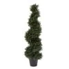 Pure Garden 4-Foot-Tall Artificial Cypress Spiral Topiary Indoor Or Outdoor UV Protection Trees In Pot For Home Or Office -Green Leaf Store 412pK5N1CvL