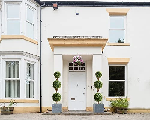 Momoplant 5ft Boxwood Topiary Artificial Tree Outdoor 59 Inches Faux Topiaries Trees Shaped Boxwood Trees Artificial Garden Home Office Décor Gift 2 Pack 6 Momoplant 5ft Boxwood Topiary Artificial Tree Outdoor 59 Inches Faux Topiaries Trees Shaped Boxwood Trees Artificial Garden Home Office Décor Gift 2 Pack - Image 6