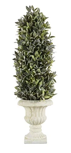 Regency International Flocked Artificial Sage Cone Tabletop Topiary 24"