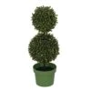 House Of Silk Flowers Artificial 19" Double Ball Boxwood Topiary -Green Leaf Store 414K2mJ6wOL