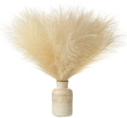 Eyamumo 7 Stems Faux Pampas Grass 17.7''/45cm Tall, Small Fluffy Pompas Decor, Fake Artificial Pampas Grass For Floor Vase Home Office Boho Decor, MalachiteGreen Faux Pompas Grass 7 Eyamumo 7 Stems Faux Pampas Grass 17.7''/45cm Tall, Small Fluffy Pompas Decor, Fake Artificial Pampas Grass For Floor Vase Home Office Boho Decor, MalachiteGreen Faux Pompas Grass - Image 7
