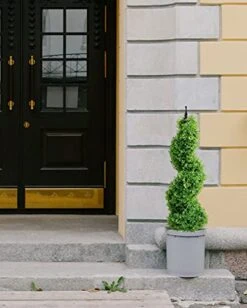 3ft Artificial Spiral Topiary,Faux Topiary Trees ,Artificial Boxwood Plants,Topiary Trees Artificial Outdoor 2 Pack,Fake Plant Green Decor For Outdoor And Indoor,Topiaries For Front Porch Set Of Two -Green Leaf Store 414kWAJgocL