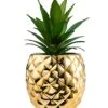 Golden Pineapple Ananas Potted Artificial Succulents Faux Plants Home Office Tabletop Decoration (Gold) -Green Leaf Store 414vljQGM2S