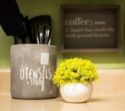 Mini Artificial Plant In White Ceramic Pot | Decorative Faux Plant For Home/Office Decor | Small Potted Topiary | Farmhouse Decor Accent | Desk/Kitchen/Bathroom/Shelf Fake Plant (Yellow) -Green Leaf Store 415Hk8bAYJL