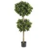 Nearly Natural 5311 Sweet Bay Double Ball Topiary Silk Tree, 57-Inch, Green 28 Nearly Natural 5311 Sweet Bay Double Ball Topiary Silk Tree, 57-Inch, Green -Green Leaf Store 416zyeDIjhL