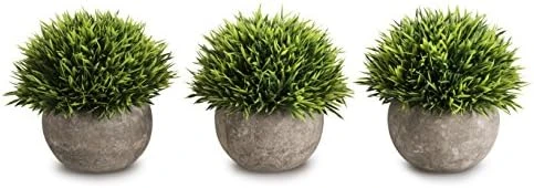 Opps Mini Artificial Plants Plastic Fake Green Colorful Flower Topiary Shrubs With Gray Pot For Home Décor – Set Of 3 7 Opps Mini Artificial Plants Plastic Fake Green Colorful Flower Topiary Shrubs With Gray Pot For Home Décor – Set Of 3 - Image 7