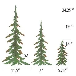 Besti Custom Pine Trees - 4 Tree Pine Grouping Metal Tree Sculpture - Metal Tree, Pine Tree, Outdoor Wall Decor Metal Art -Green Leaf Store 4195t0HbmjL