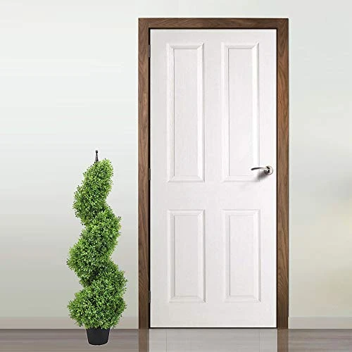 MOMO Plant Two Sets 3Ft Artificial Plants Boxwood Leave Topiary Tree Spiral Indoor/Outdoor Potted Fake Plant Green (35inch) 4 MOMO Plant Two Sets 3Ft Artificial Plants Boxwood Leave Topiary Tree Spiral Indoor/Outdoor Potted Fake Plant Green (35inch) - Image 4