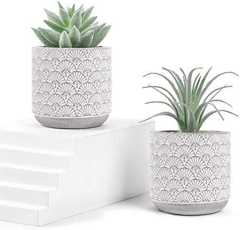 Der Rose 2 Packs Fake Plants Artificial Succulents Plants In Pots For Home Boho Decor Indoor 5 Der Rose 2 Packs Fake Plants Artificial Succulents Plants In Pots For Home Boho Decor Indoor - Image 5