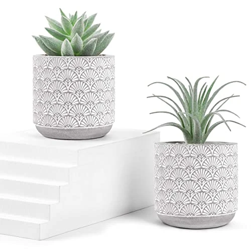Der Rose 2 Packs Fake Plants Artificial Succulents Plants In Pots For Home Boho Decor Indoor 1 Der Rose 2 Packs Fake Plants Artificial Succulents Plants In Pots For Home Boho Decor Indoor