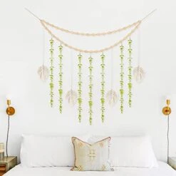 Heemlaxie Macrame Boho Wall Hanging Decor Woven Tapestry Wedding Christmas Backdrop Decoration For Home Apartment Nursery Bedroom Dorm Room (white) -Green Leaf Store 41AsQl72rtL