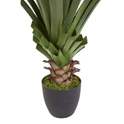 Nearly Natural 4' Spiked Agave Plant, Green & 43in. Dracaena Silk (Real Touch) Artificial Plant, Green 11 Nearly Natural 4' Spiked Agave Plant, Green & 43in. Dracaena Silk (Real Touch) Artificial Plant, Green -Green Leaf Store 41Axw3HicCL