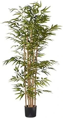 Nearly Natural 5253 Bamboo Silk Tree, 64-Inch, Green -Green Leaf Store 41BVjdpOfXL. AC