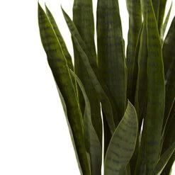 Nearly Natural, Green 4855 35in. Sansevieria With Black Planter -Green Leaf Store 41BgQY8KKFL