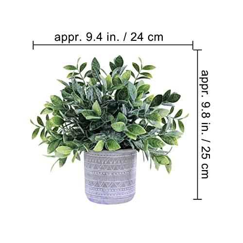 Set Of 3 Assorted Small Potted Plants Fake Eucalyptus And Rosemary Plants In Gray Geometric Concrete Ceramic Pots For Gifts Home Kitchen Office Shelf Table Desk Modern Indoor Outdoor Greenery Decor 2 Set Of 3 Assorted Small Potted Plants Fake Eucalyptus And Rosemary Plants In Gray Geometric Concrete Ceramic Pots For Gifts Home Kitchen Office Shelf Table Desk Modern Indoor Outdoor Greenery Decor - Image 2