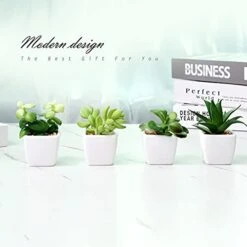 Artificial Succulent Plants Fake Succulent Plants Artificial Faux Succulents 4pcs Mini Potted Succulents For Home Office Room Decoration (Green) 10 Artificial Succulent Plants Fake Succulent Plants Artificial Faux Succulents 4pcs Mini Potted Succulents For Home Office Room Decoration (Green) -Green Leaf Store 41BhqJTM8ES