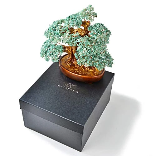 KALIFANO Natural Aventurine (1,251 Gemstone Count) Chakra Crystal Tree With Healing Properties - Bonsai Feng Shui Money Tree For Luck And Intelligence - 14" 4 KALIFANO Natural Aventurine (1,251 Gemstone Count) Chakra Crystal Tree With Healing Properties - Bonsai Feng Shui Money Tree For Luck And Intelligence - 14" - Image 4