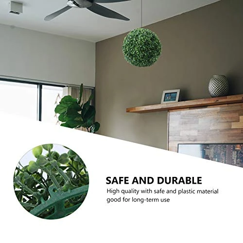 VOSAREA Artificial Plants Plant Boxwood Sphere Decor Artificial Grass Pendant Ceiling Hanging Grass Artificial Plant Topiary Balls Artificial Topiary Balls (36CM) Office Decor 6 VOSAREA Artificial Plants Plant Boxwood Sphere Decor Artificial Grass Pendant Ceiling Hanging Grass Artificial Plant Topiary Balls Artificial Topiary Balls (36CM) Office Decor - Image 6