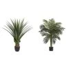 Nearly Natural 4' Spiked Agave Plant, Green & 5357 4ft. Golden Cane Palm Tree,Green -Green Leaf Store 41EPA8Qq0UL