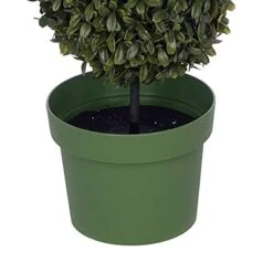 House Of Silk Flowers Artificial 25" Triple Ball Boxwood Topiary -Green Leaf Store 41EbkrjCJaL