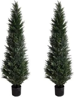 Momoplant (Set Of 2 4 Foot Artificial Cypress Topiary Tree Cedar Potted Plant Outdoor/Indoor 15 Momoplant (Set Of 2 4 Foot Artificial Cypress Topiary Tree Cedar Potted Plant Outdoor/Indoor -Green Leaf Store 41EiHwrDUxL. AC