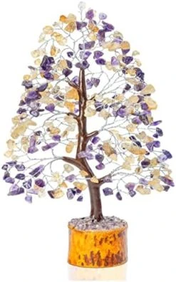 7 Chakra Crystal Tree Of Life - Handmade Feng Shui Bonsai, Attract Good Luck - Gemstone Tree, Home Decoration Crystals - Seven Chakra Tree For Positive Energy, Meditation Accessories, Money Tree Gift -Green Leaf Store 41FCOEQ03OL. AC