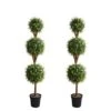 Momoplant 5ft Boxwood Topiary Artificial Tree Outdoor 59 Inches Faux Topiaries Trees Shaped Boxwood Trees Artificial Garden Home Office Décor Gift 2 Pack -Green Leaf Store 41GhKYw1zlL