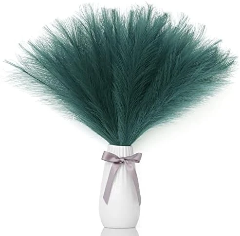 Eyamumo 7 Stems Faux Pampas Grass 17.7''/45cm Tall, Small Fluffy Pompas Decor, Fake Artificial Pampas Grass For Floor Vase Home Office Boho Decor, MalachiteGreen Faux Pompas Grass 10 Eyamumo 7 Stems Faux Pampas Grass 17.7''/45cm Tall, Small Fluffy Pompas Decor, Fake Artificial Pampas Grass For Floor Vase Home Office Boho Decor, MalachiteGreen Faux Pompas Grass - Image 10