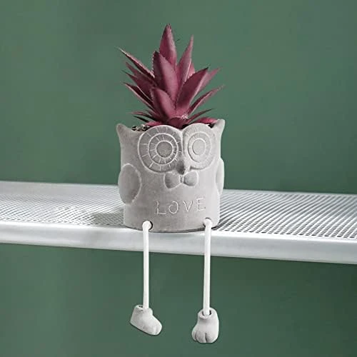 Lavenor Artificial Potted Plant Fake Succulent Plant Cute Hanging Leg Emotional Cement Potted Succulents Decor For Desk Shelf Bedroom Living Room And Office Decoration(Type A + Type C) 11 Lavenor Artificial Potted Plant Fake Succulent Plant Cute Hanging Leg Emotional Cement Potted Succulents Decor For Desk Shelf Bedroom Living Room And Office Decoration(Type A + Type C) - Image 11