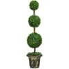 Goplus 4 Ft Artificial Boxwood Topiary Tree, Fake Greenery Plants Ball Tree, Leaves & Cement-Filled Plastic Flower Pot Decorative Trees For Home Office Indoor Outdoor -Green Leaf Store 41HWDE787pL