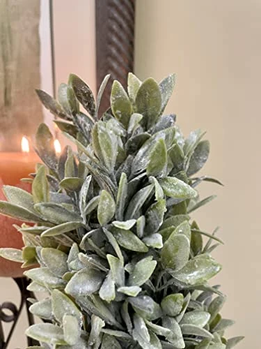 Regency International Flocked Artificial Sage Cone Tabletop Topiary 24" 4 Regency International Flocked Artificial Sage Cone Tabletop Topiary 24" - Image 4