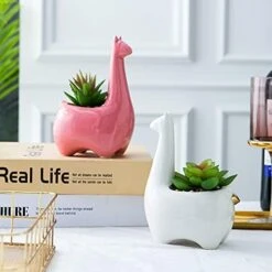 Tenforie Artificial Plant Pots, Ceramic Potted Artificial Succulent Decoration Alpaca Fake Plant Home Decor Tabletop Office Desk Outdoor Decoration - A 12 Tenforie Artificial Plant Pots, Ceramic Potted Artificial Succulent Decoration Alpaca Fake Plant Home Decor Tabletop Office Desk Outdoor Decoration - A -Green Leaf Store 41IFm82E1fS. AC