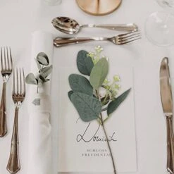 DEEMEI 22pcs Artificial Eucalyptus Stems Bulk Silver Dollar Leaves Eucalyptus Branches Greenery Decor(11.4" Tall) -Green Leaf Store 41Ifin4TPjL