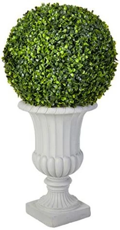 Nearly Natural 5965 2.5â€™ Boxwood Topiary With Urn (Indoor/Outdoor),Green