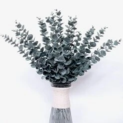 24pcs Eucalyptus Stems Decor 18" Tall Artificial Eucalyptuses Leaves Real Touch Faux Flower Greenery Branches Bulk For Home Office Centerpiece Floral Arrangement Farmhouse Wedding Bouquet Decoration -Green Leaf Store 41K8WwmY JL. AC