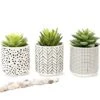 Kurrajong Farmhouse Artificial Succulents In Pots | Set Of 3 Black And White Ceramic Pots With Green Succulents Artificial | Faux Plants Indoor Fake Plants In Pots 4.75" High 19 Kurrajong Farmhouse Artificial Succulents In Pots | Set Of 3 Black And White Ceramic Pots With Green Succulents Artificial | Faux Plants Indoor Fake Plants In Pots 4.75" High -Green Leaf Store 41KEENmpWmL